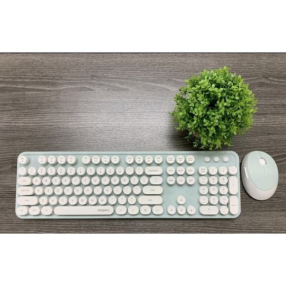 Mofii Sweet Wireless Computer Keyboard and Mouse Combo, Full Size Keyboard Green - Picture 1 of 6